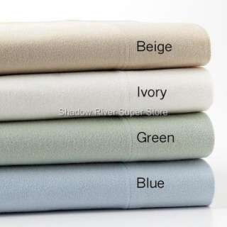 Heavy 100% Cotton CAL KING 4pc Flannel Bed Sheet Set  