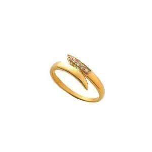  24k Gold Ring with White Stones Patio, Lawn & Garden