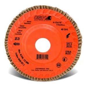  Cgw 4 1/2X7/8 Trimmable Z3 Zirconia Compact 80 Grit Flap Disc 