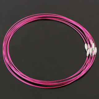 Steel Wire Cord Rope Necklace Fit Pendant Beads 17.5  