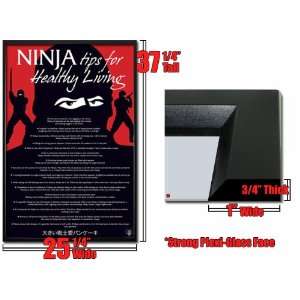  Framed Ninja Tips For Healthy Living Wall Poster Fr7724 