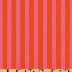  44 Wide Taza Color Stripe Pink/Orange Fabric By The Yard 