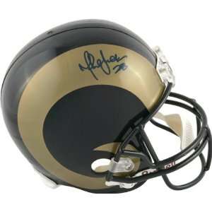 Marshall Faulk Autographed Helmet  Details: St. Louis Rams, Details 