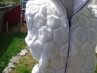 Nice White eizzo Soft By Damselle Sculped Fur Vest Sm  