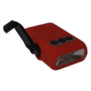   65001 Hand Crank Emergency 5 LED Flashlight   RED: Home Improvement