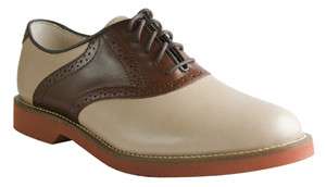 Mens Bass BURLINGTON Saddle Oxford Lightweight Shoes Hemp/Dk Brown 