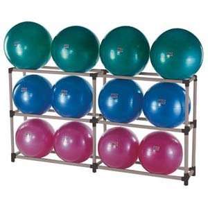  Power Systems 12 Ball Stability Ball Storage Rack: Sports 