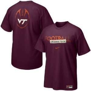   Nike Virginia Tech Hokies Maroon Team Issue T shirt: Sports & Outdoors