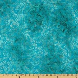  44 Wide Tonga Batik Hard Candy Vines Turquoise Fabric By 