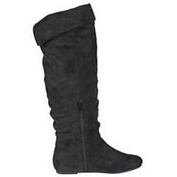 Story Womens Flat Faux Suede Knee high Boots  Overstock