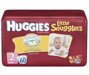   Diapers, Size 2, 60 Count (Pack of 2) Huggies Little Snugglers Diapers