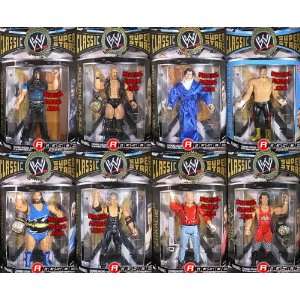   22 COMPLETE SET OF 8 WWE TOY WRESTLING ACTION FIGURES: Toys & Games