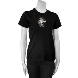  UCF Knights Black Ladies Stretch Logo T shirt Sports 