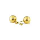 VistaBella Solid 14k Yellow Gold Round Bead Ball Stud Earrings