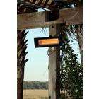   Sense Black Steel Wall Mounted Infrared Patio Heater w/ Glass Front
