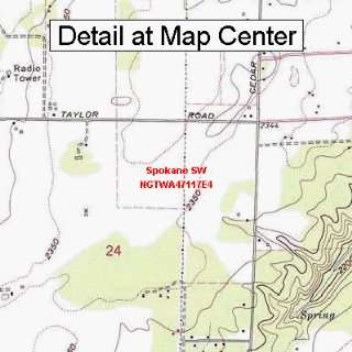   Map   Spokane SW, Washington (Folded/Waterproof)