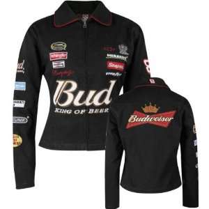  #8 Dale Earnhardt Jr Ladies Black Cotton Twill Jacket 