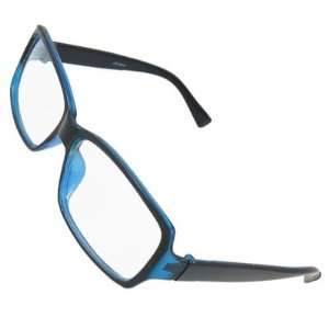  Como Black Blue Plastic Frame Plain Glasses for Men Women 