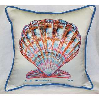 Betsy Drake HJ112 Scallop Shell Art Only Pillow 18x18 
