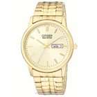 Citizen Mens Eco Drive Expansion Band   Gold Tone   Champagne Dial 