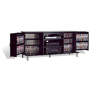 Black 60in. Plasma TV console with Media Storage  Prepac For the Home 