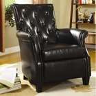 Hokku Designs Barcelona Leatherette Accent Chair in Black
