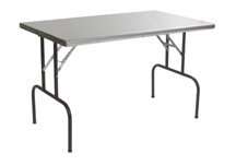 EAGLE 24X72 STAINLESS STEEL FOLDING TABLE, LOC N FOLD  