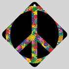 Carsons Collectibles Car Window Sign of Peace Symbol with Flowers in 