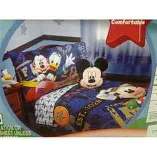 Disney Mickey Mouse 4pc Toddler Bedding Set Genuine Licensed at 