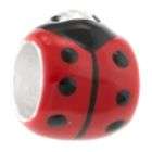 Tradition Charms Sterling Silver & Red Enamel Lady Bug Charm