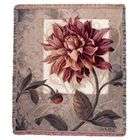 simply home dramatic red dahlia w ornate background floral tapestry