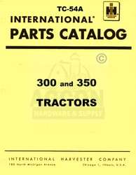 FARMALL INTERNATIONAL 300 & 350 Part Catalog Manual  