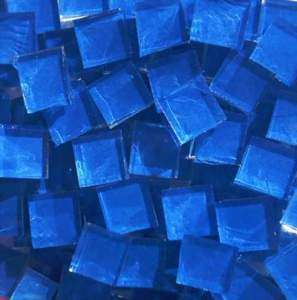 TILE 144 Blueriverglass Startling Blue Mosaic Glass Tiles 1SQFT 