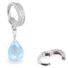   belly rings Blue Topaz on TummyToys CZ Pave Belly Button Ring