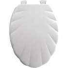 Bemis Shell Molded Wood Elongated Toilet Seat in White