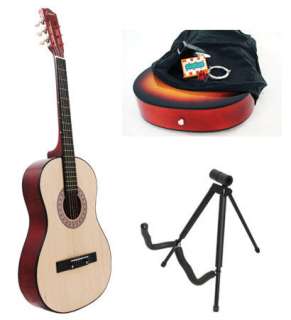 NEW Crescent SUNBURST Acoustic Guitar+STAND+Accessories  