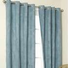   Color Grommet Top Curtain Panel in Dusty Blue   Size 95 H x 50 W