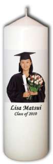 Personalized Custom School Graduation Candle Photo Gift  