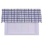   Curtain Large Scale Plaid Tailored Valance Window Curtain in Blue