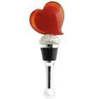 lsarts red heart bottle stopper in art glass