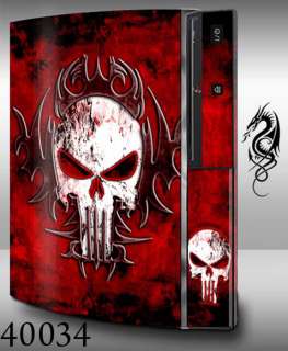 PS3 (Classic) Armored Skin   40034 Punisher Mask on Red  