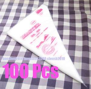 100 pcs Icing Piping Pastry Bag Cake Decoration 15 NEW  