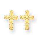 goldia 14k Gold Patterned Cross Earrings
