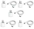 5X USB USA AC Power Adapter Wall Charger Plug + SYNC Cable iPod iPhone 