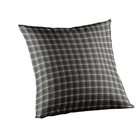 Patch Magic Blue Grey Plaid Fabric Toss Pillow, 16 Inch by 16 Inch