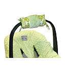 Itzy Ritzy Infant Car Seat Handle Cushion   Avocado Damask