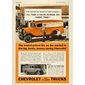  1934 Ad Chevrolet Chevy 6 Cylinder Truck George Meehan 