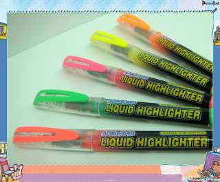   ink supply 1 set artline 5 colours fluorescent liquid highlight pens