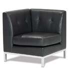 Office Star Products Corner Chair with Button Tufted Back in Espresso 