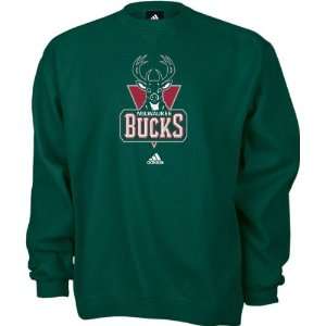  Milwaukee Bucks Primary Logo Fleece Crewneck Sweatshirt 